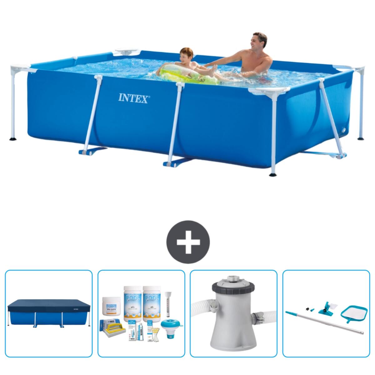INTEX Frame Zwembad Rechthoekig - 260x160x65 cm + Accessoires CB7