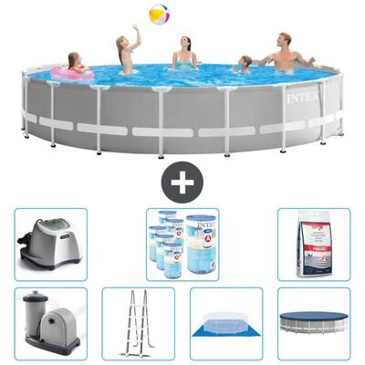 Prism frame zwembad rond - 549x122 cm + accessoires cb57