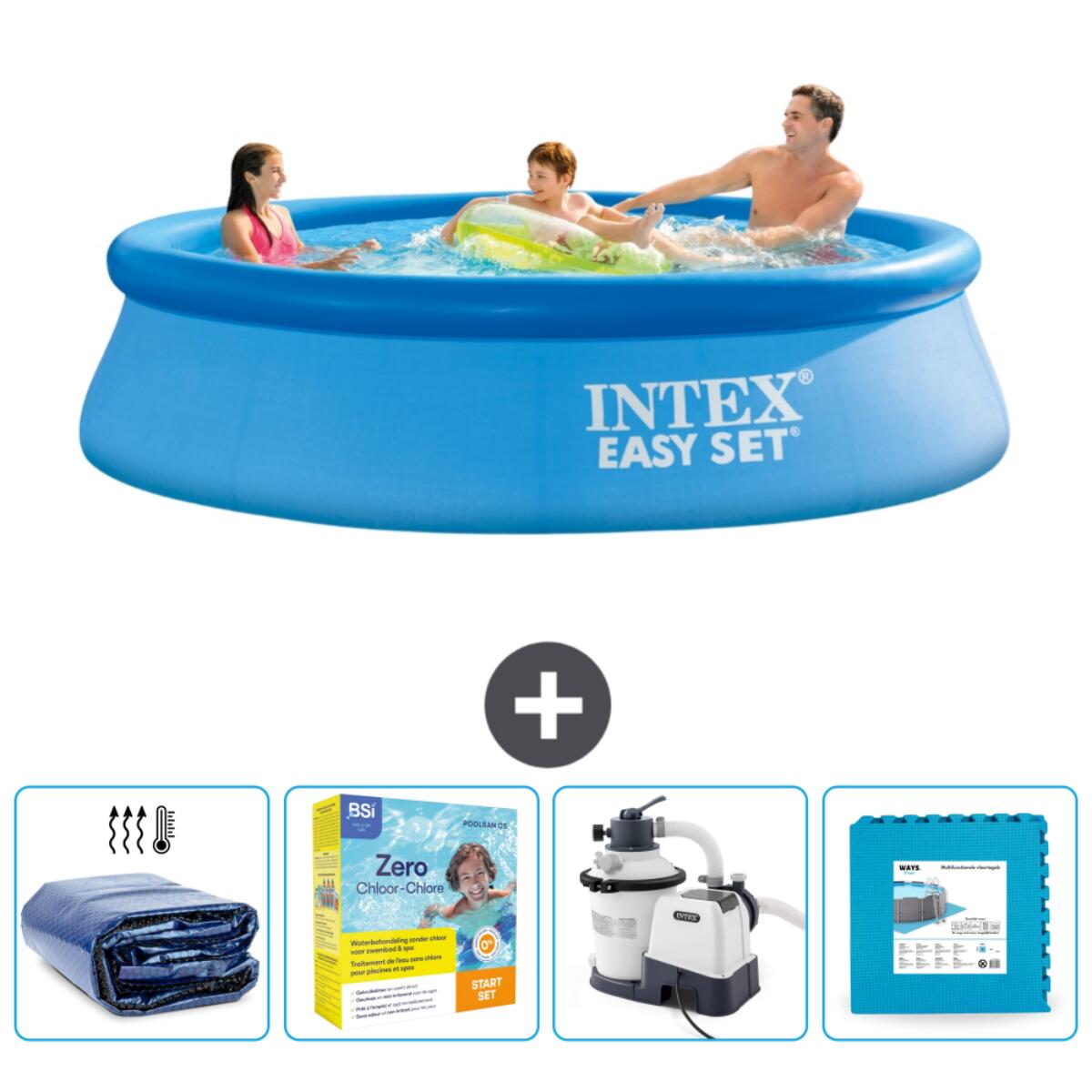 Intex - Piscine Ronde Easy Set - 305x76 Cm + Accessoires Cb67 - Piscine - Bleu - Taille Unique - Decathlon