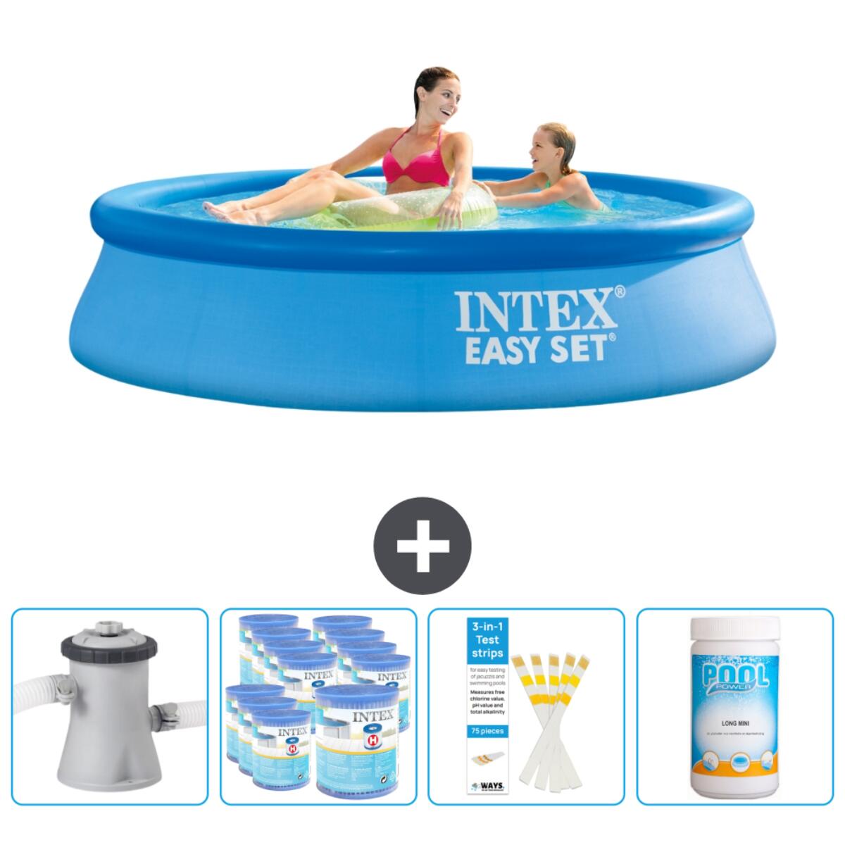 Easy Set Schwimmbecken rund - 244x61 cm + Zubehör CB85 1/5