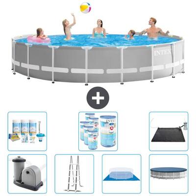 Prism frame zwembad rond - 549x122 cm + accessoires cb44