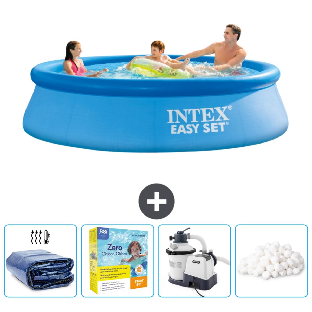 Intex - Piscine Ronde Easy Set - 305x76 Cm + Accessoires Cb70 - Piscine - Bleu - Taille Unique - Decathlon