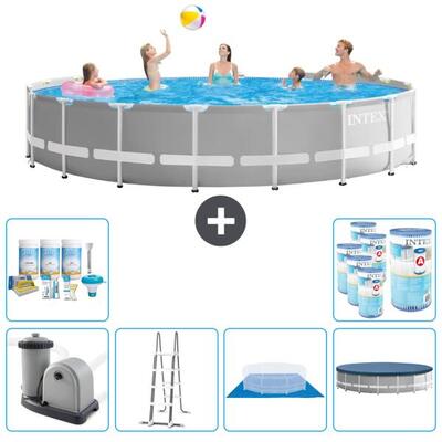 Prism frame zwembad rond - 549x122 cm + accessoires cb41