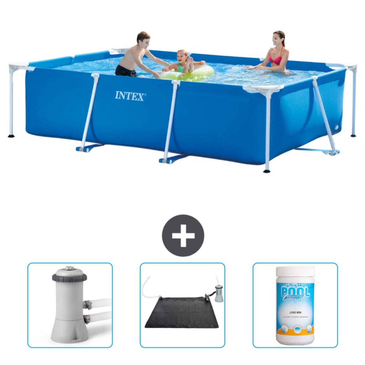 Intex - Piscine À Cadre Rectangulaire - 300x200x75 Cm + Accessoires Cb80 - Piscine - Bleu - Taille Unique - Decathlon