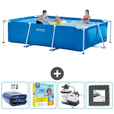 Frame zwembad rechthoekig - 300x200x75 cm + accessoires cb68
