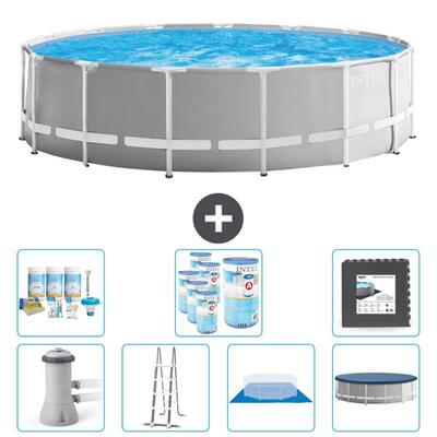 Prism frame zwembad rond - 457x122 cm + accessoires cb43