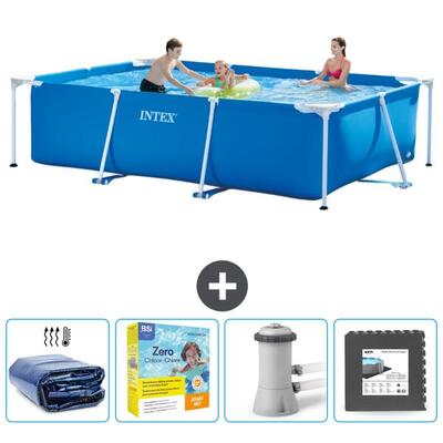 Frame zwembad rechthoekig - 300x200x75 cm + accessoires cb10