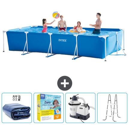 Piscine à cadre rectangulaire - 450x220x84 cm + Accessoires CB71