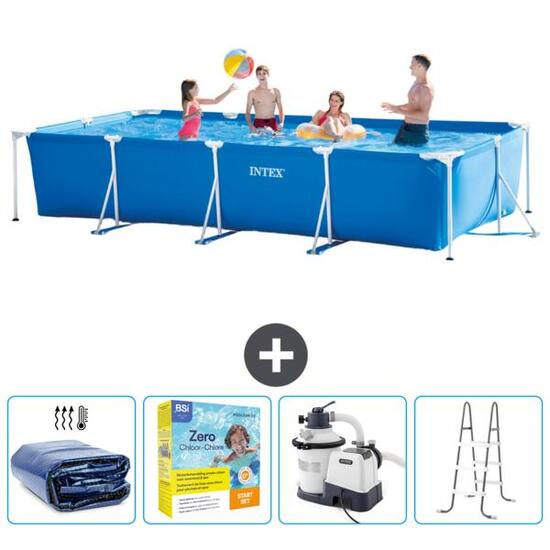 Piscine à cadre rectangulaire - 450x220x84 cm + Accessoires CB71