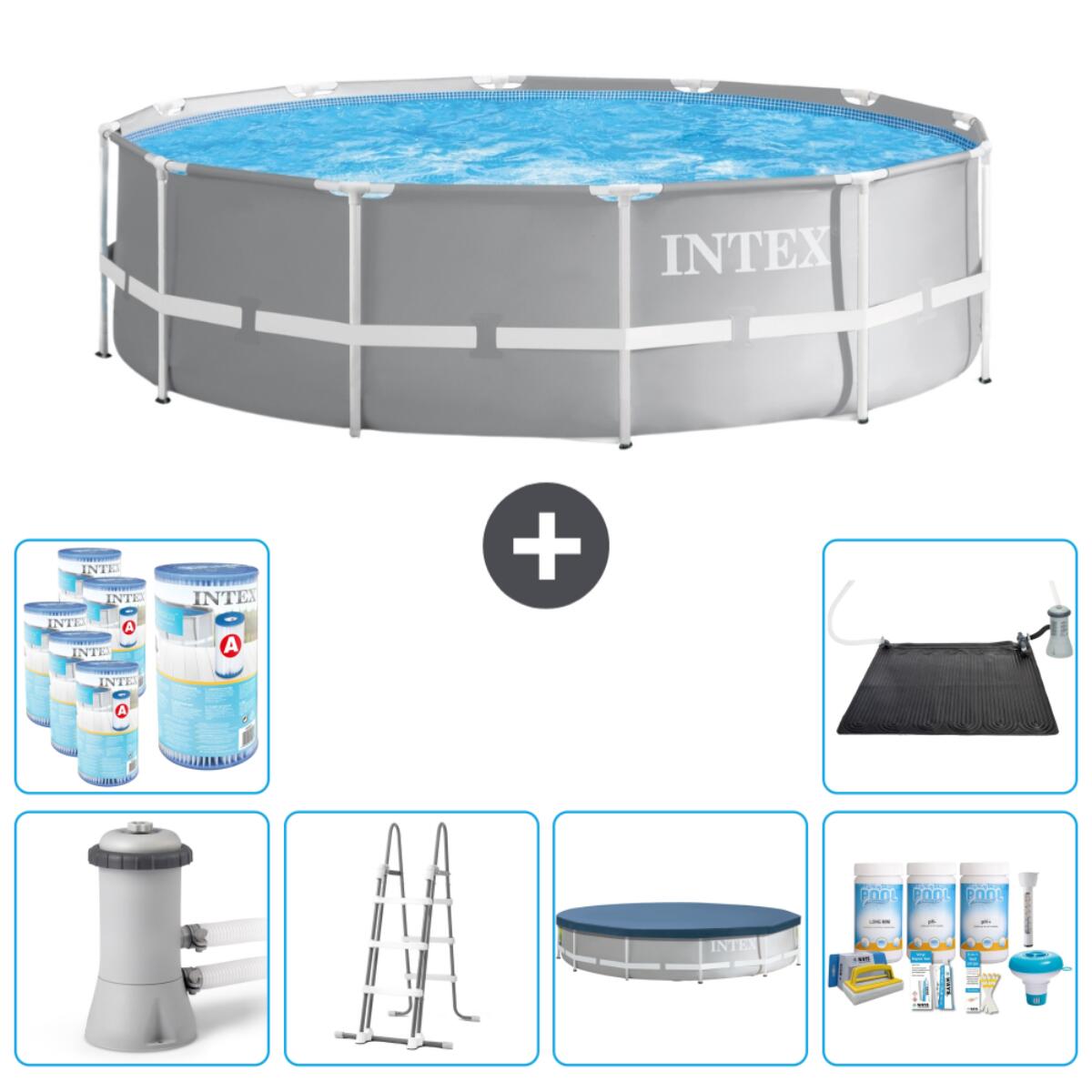 INTEX Prism Frame Zwembad Rond - 366x99 cm + Accessoires CB32