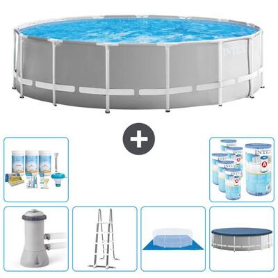 Prism frame zwembad rond - 457x122 cm + accessoires cb41
