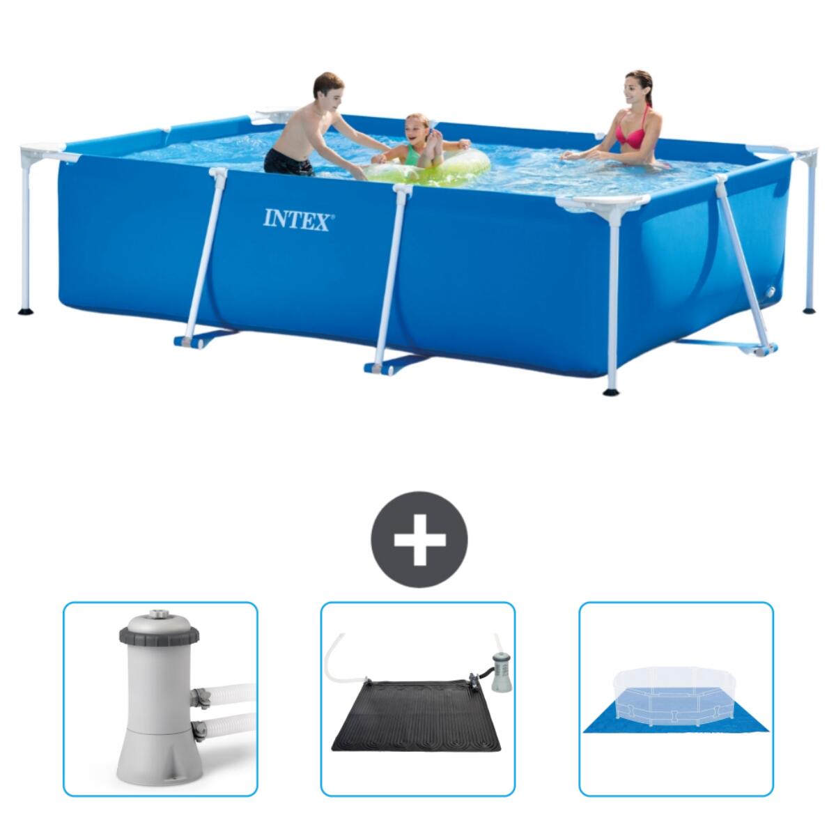 Intex - Piscine À Cadre Rectangulaire - 300x200x75 Cm + Accessoires Cb79 - Piscine - Bleu - Taille Unique - Decathlon