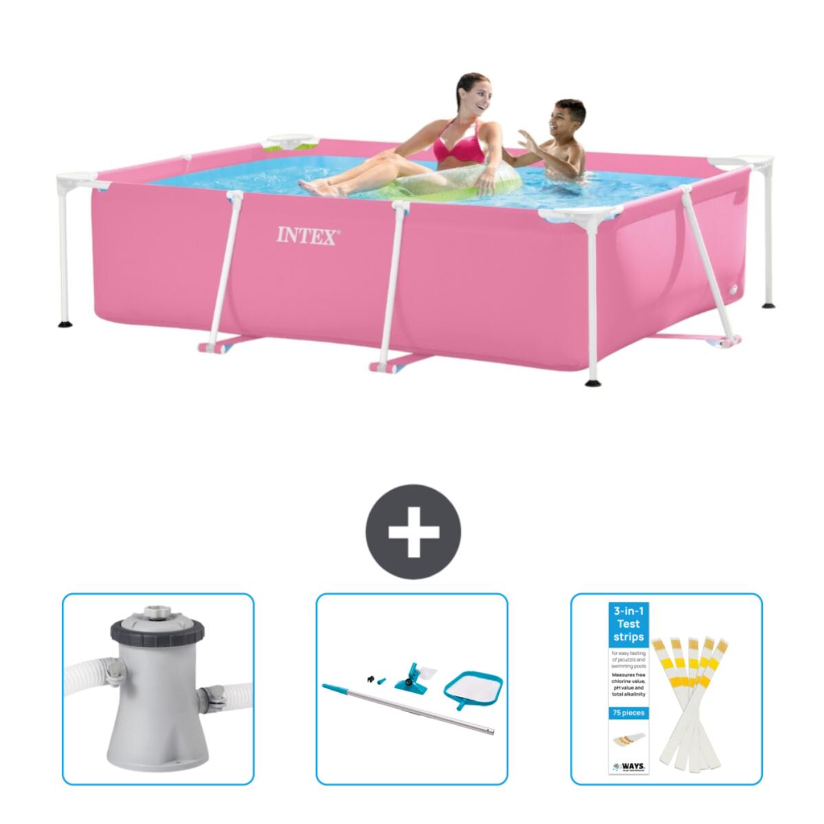 INTEX Frame Zwembad Rechthoekig - 220x150x60 cm + Accessoires CB82