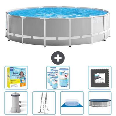 Prism frame zwembad rond - 457x122 cm + accessoires cb49