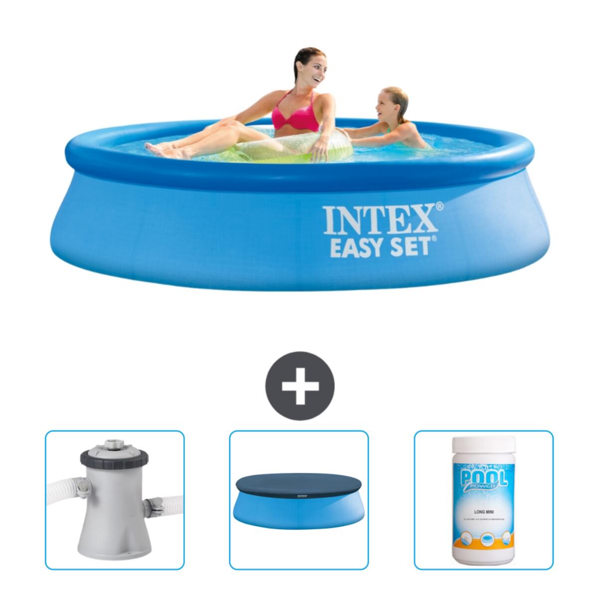 Intex - Piscine Ronde Easy Set - 244x61 Cm + Accessoires Cb75 - Piscine - Bleu - Taille Unique - Decathlon