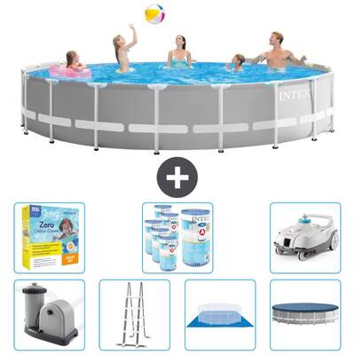 Prism frame zwembad rond - 549x122 cm + accessoires cb51