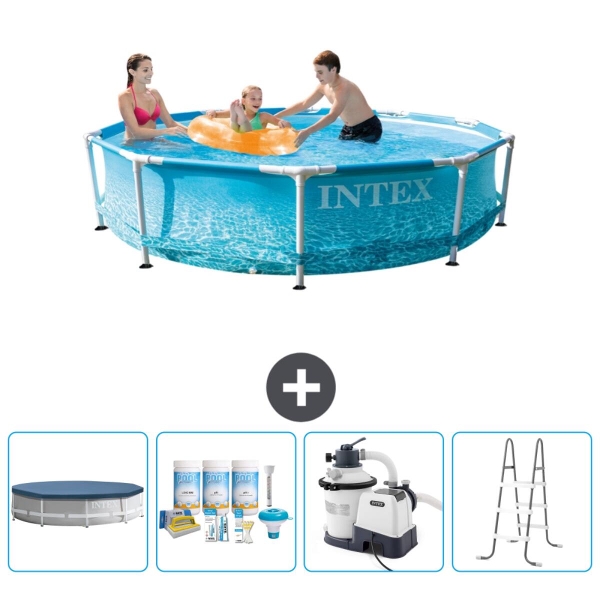 Intex - Piscine À Cadre Ronde - 305x76 Cm + Accessoires Cb64 - Piscine - Bleu - Taille Unique - Decathlon