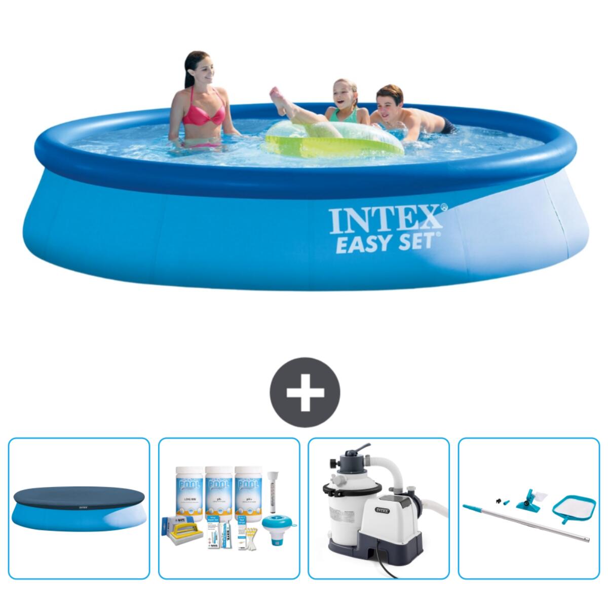 Intex - Piscine Ronde Easy Set - 396x84 Cm + Accessoires Cb65 - Piscine - Bleu - Taille Unique - Decathlon