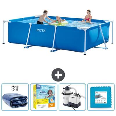 Frame zwembad rechthoekig - 300x200x75 cm + accessoires cb67