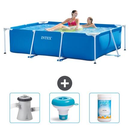 Piscine à cadre rectangulaire - 220x150x60 cm + Accessoires CB77