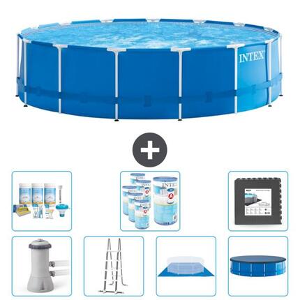 Piscine à cadre ronde - 457x122 cm + Accessoires CB43