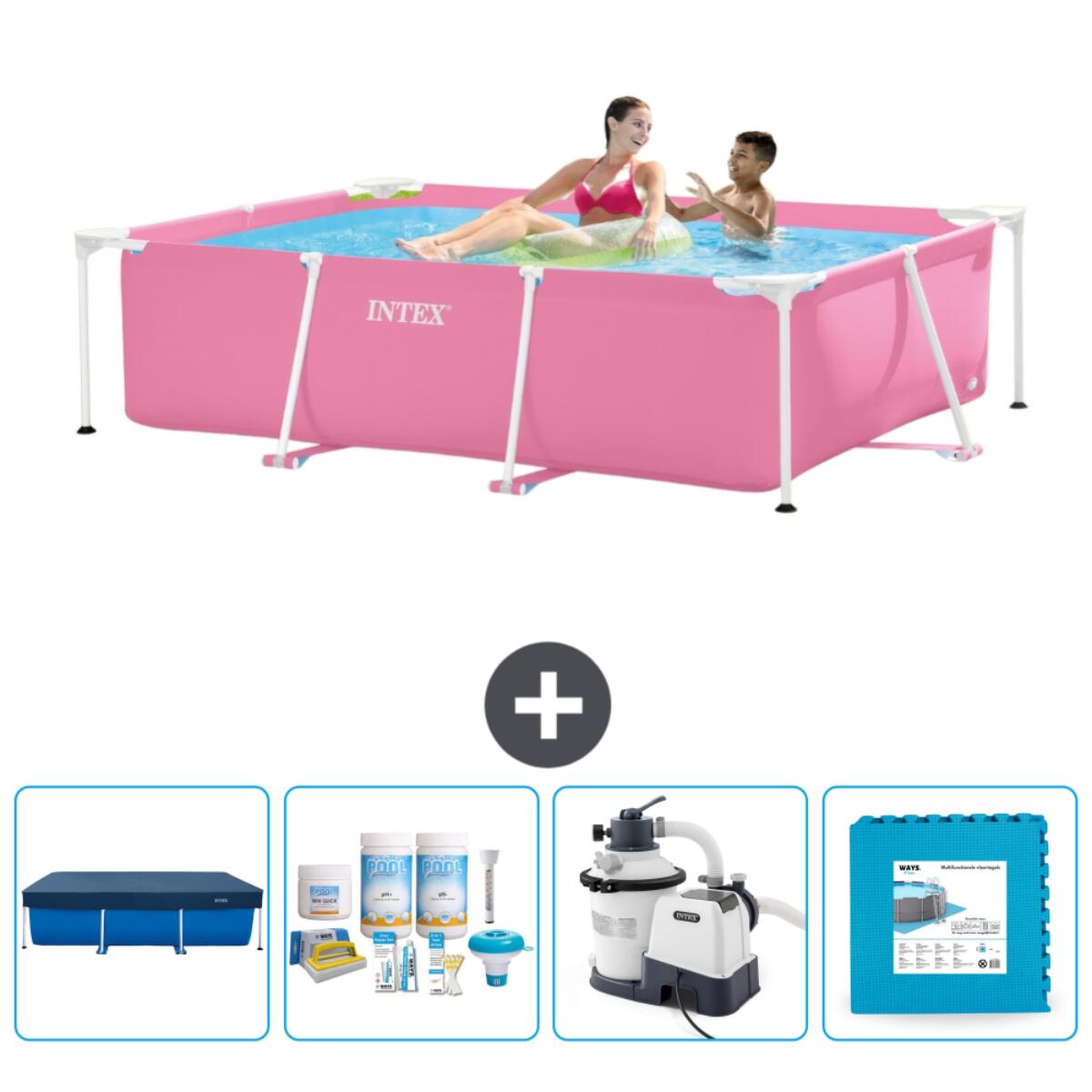 INTEX Frame Zwembad Rechthoekig - 220x150x60 cm + Accessoires CB60