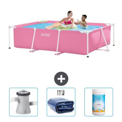 Piscine à cadre rectangulaire - 220x150x60 cm + Accessoires CB75