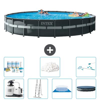 Ultra xtr zwembad rond - 732x132 cm + accessoires cb46