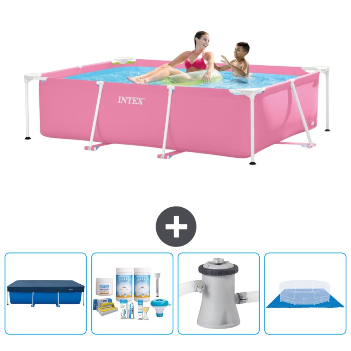 INTEX Frame Zwembad Rechthoekig - 220x150x60 cm + Accessoires CB1