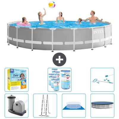 Prism frame zwembad rond - 549x122 cm + accessoires cb52