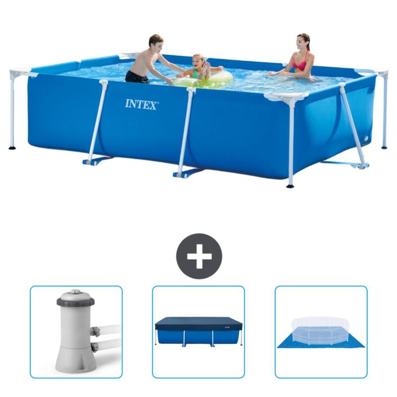 Piscine à cadre rectangulaire - 300x200x75 cm + Accessoires CB76