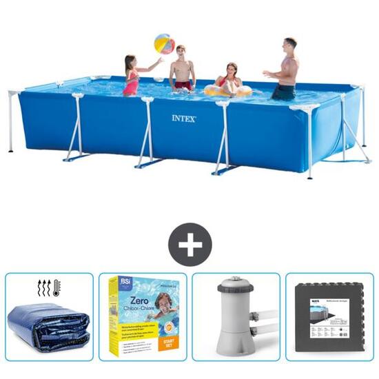 Piscine à cadre rectangulaire - 450x220x84 cm + Accessoires CB10