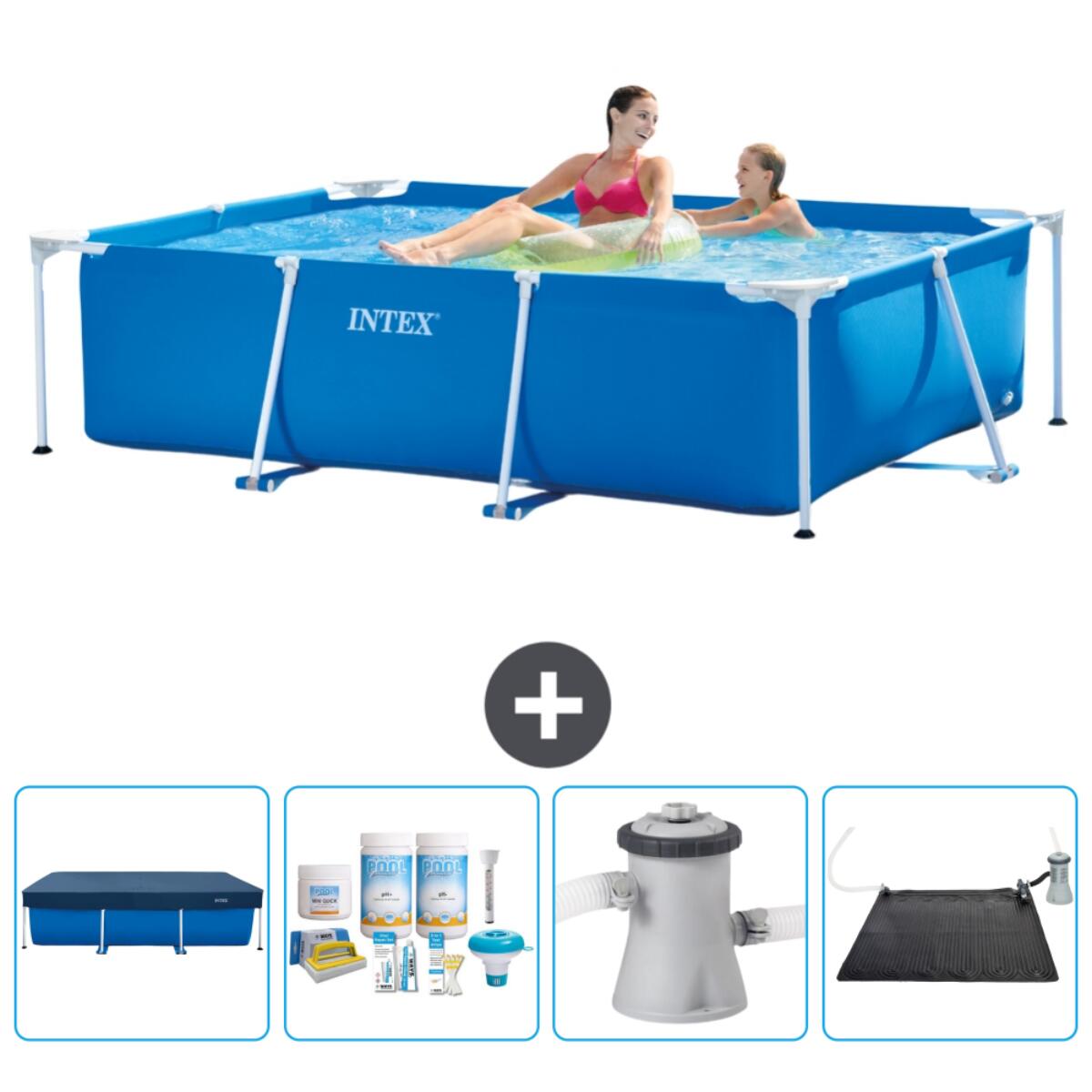 Intex - Piscine À Cadre Rectangulaire - 220x150x60 Cm + Accessoires Cb4 - Piscine - Bleu - Taille Unique - Decathlon