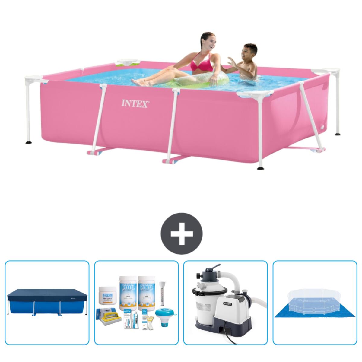 INTEX Frame Zwembad Rechthoekig - 220x150x60 cm + Accessoires CB59