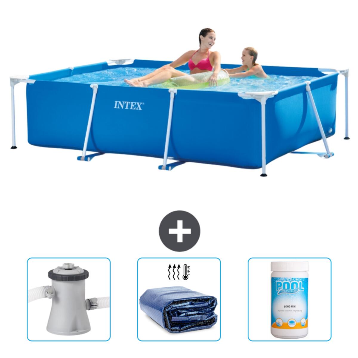 INTEX Frame Zwembad Rechthoekig - 220x150x60 cm + Accessoires CB75