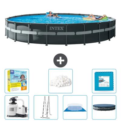 Ultra xtr zwembad rond - 732x132 cm + accessoires cb48