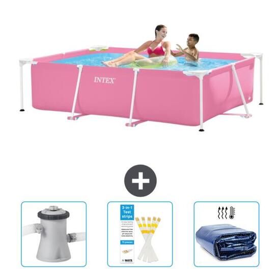 Piscine à cadre rectangulaire - 220x150x60 cm + Accessoires CB74