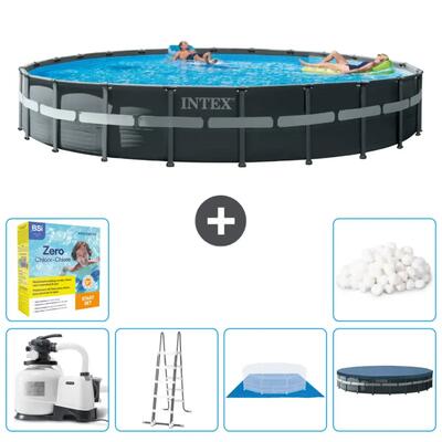 Ultra xtr zwembad rond - 732x132 cm + accessoires cb47