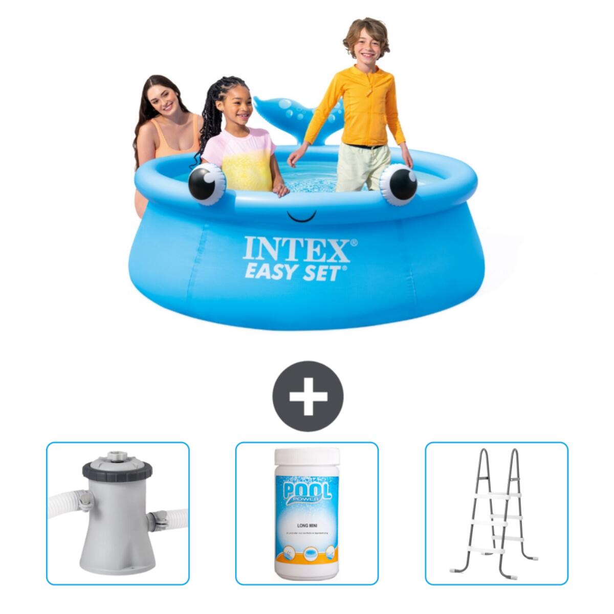 Intex - Piscine Ronde Easy Set - Baleine - 183x51 Cm + Accessoires Cb84 - Piscine - Bleu - Taille Unique - Decathlon