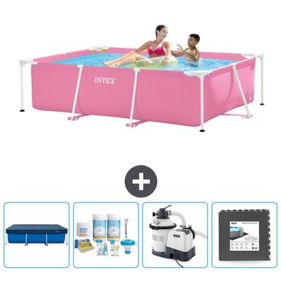 Frame zwembad rechthoekig - 220x150x60 cm + accessoires cb61