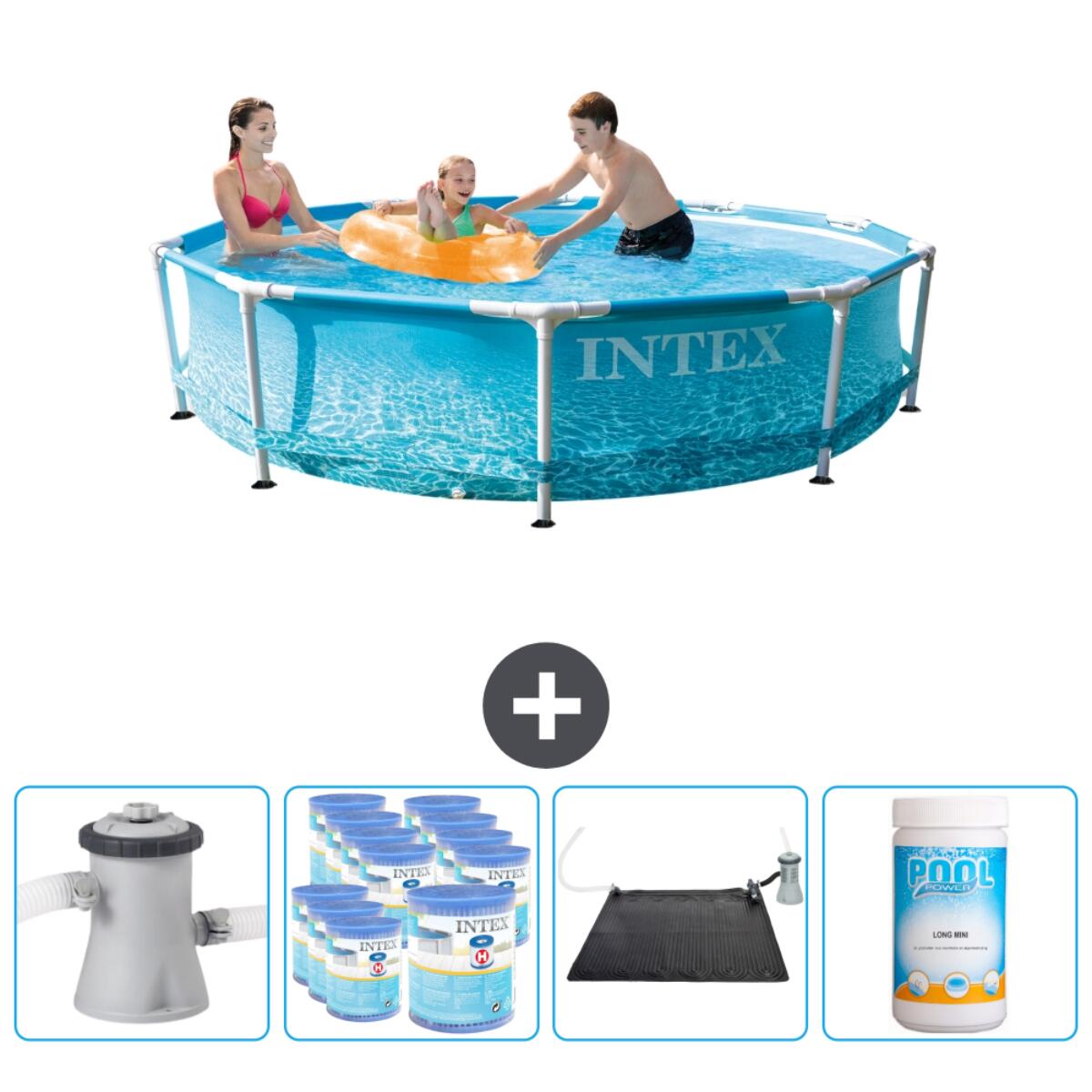 Intex - Piscine À Cadre Ronde - 305x76 Cm + Accessoires Cb92 - Piscine - Bleu - Taille Unique - Decathlon