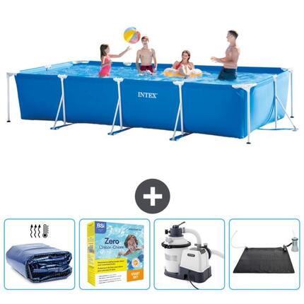 Piscine à cadre rectangulaire - 450x220x84 cm + Accessoires CB69