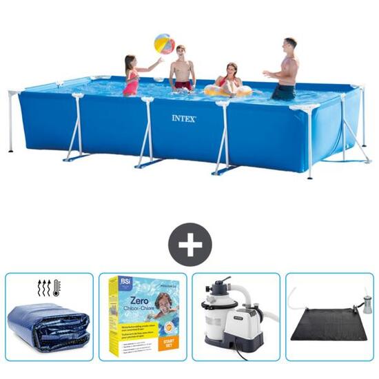Piscine à cadre rectangulaire - 450x220x84 cm + Accessoires CB69