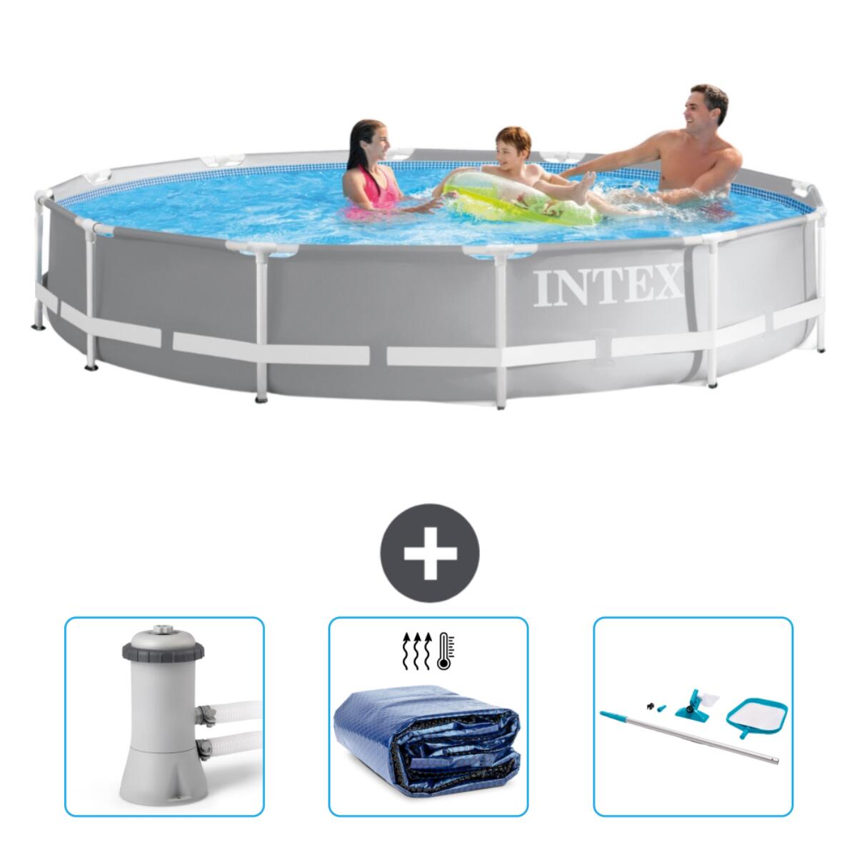 INTEX Prism Frame Zwembad Rond - 366x76 cm + Accessoires CB78