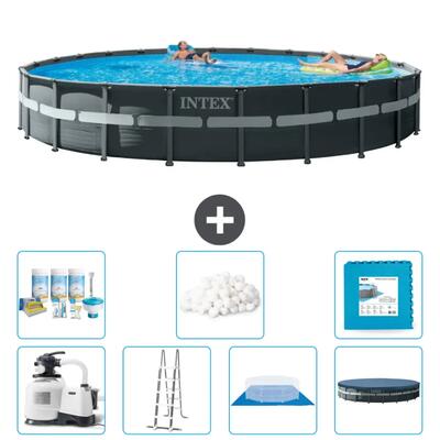 Ultra xtr zwembad rond - 732x132 cm + accessoires cb42
