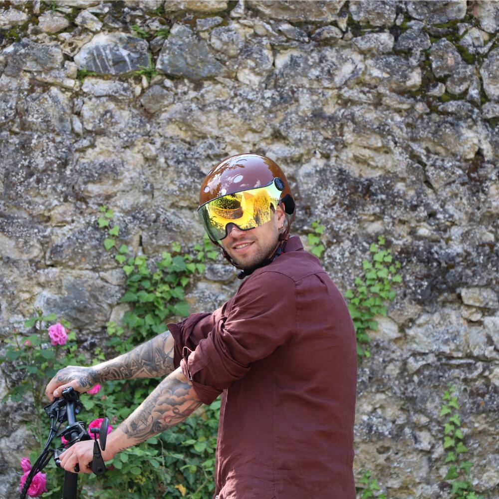 CASQUE VELO CITY Color visière VINTAGE 5/6