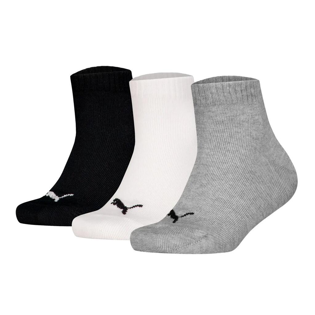 Socks Unisex Pack of 3 Comfortable fit-Plain Quarter 3P