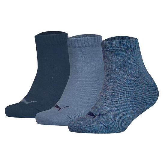 Chaussettes Unisexe Paquet de 3 Confortable à porter-Plain Quarter 3P