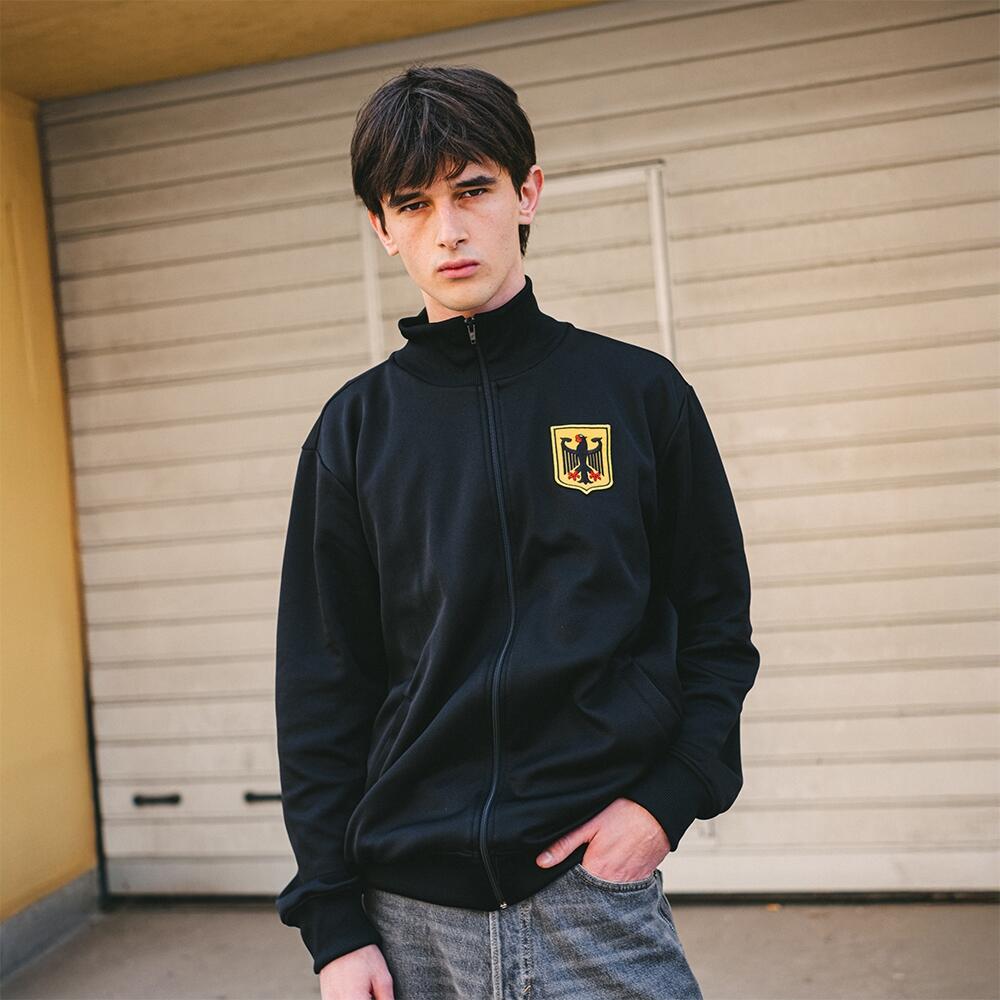 Alemania 1960's - Chaqueta de fútbol retro - Negro – COPA Football 2/7