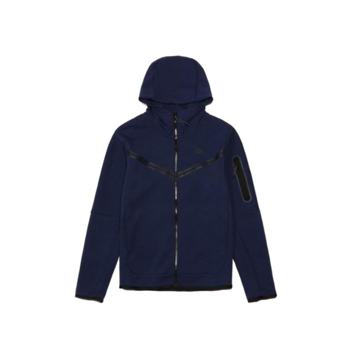 Nike - Hoodie Sportswear Tech Fleece Midnight Navy Black - Sweat-shirt - Bleu - 48 Xl - Decathlon